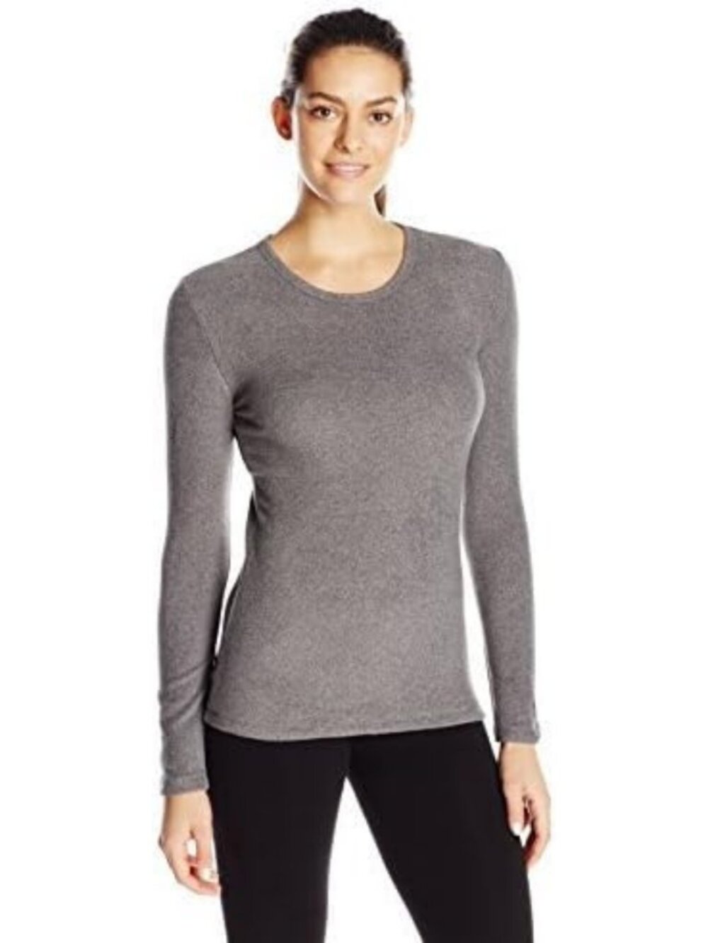 Cozy Women's Fleecewear Stretch Crew Neck Top | Soft, Warm, Versatile Layering